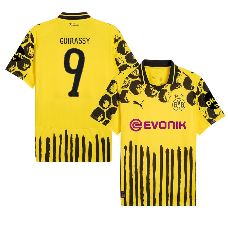 Serhou Guirassy 9 Borussia Dortmund x KidSuper 2025/26 Men Jersey - Yellow