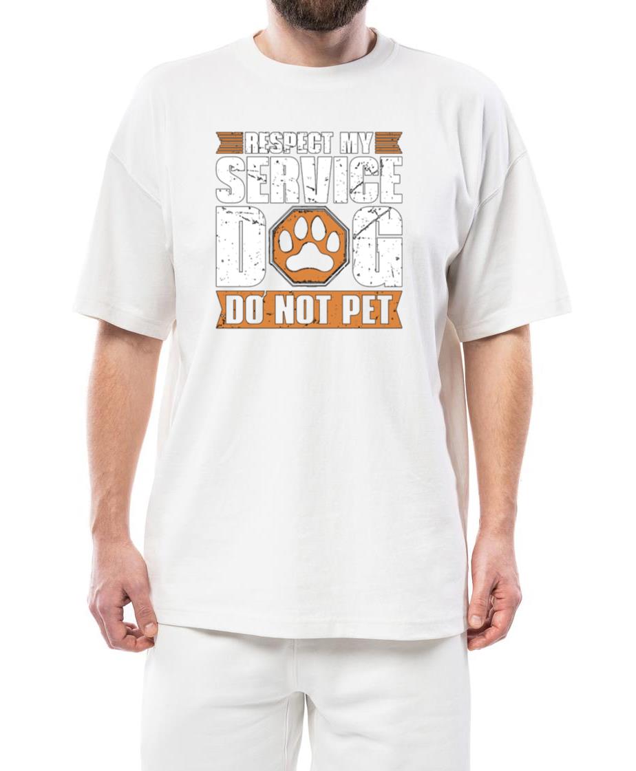 Service Dog Respect My Service Therapy Dog Lover - Unisex Standard T-Shirt