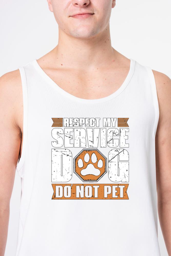 Service Dog Respect My Service Therapy Dog Lover - Unisex Tank Top