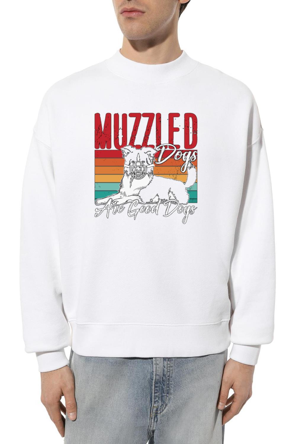 Service Dog Trainer Muzzled Dogs Are Dog Handler - Unisex Sweatshirt