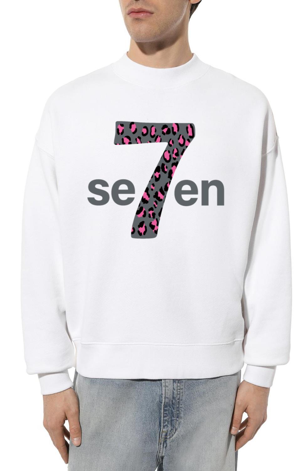 Seven in pink animal print - Unisex Sweatshirt