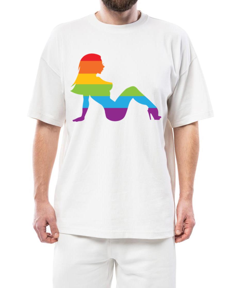 Sexy Retro Mudflap Girl Lesbian Pride LGBT - Unisex Standard T-Shirt