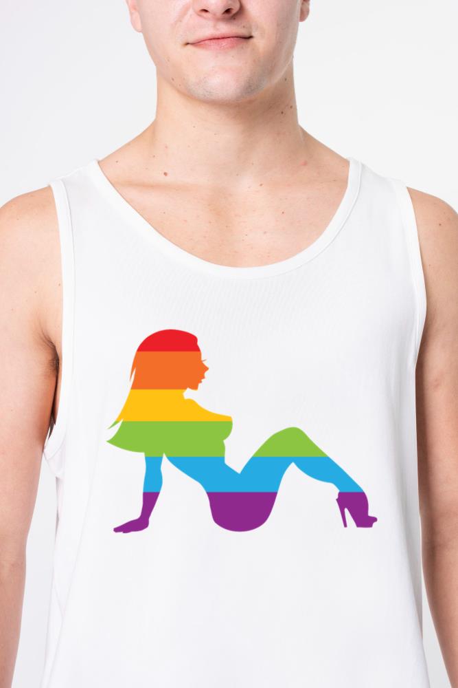 Sexy Retro Mudflap Girl Lesbian Pride LGBT - Unisex Tank Top