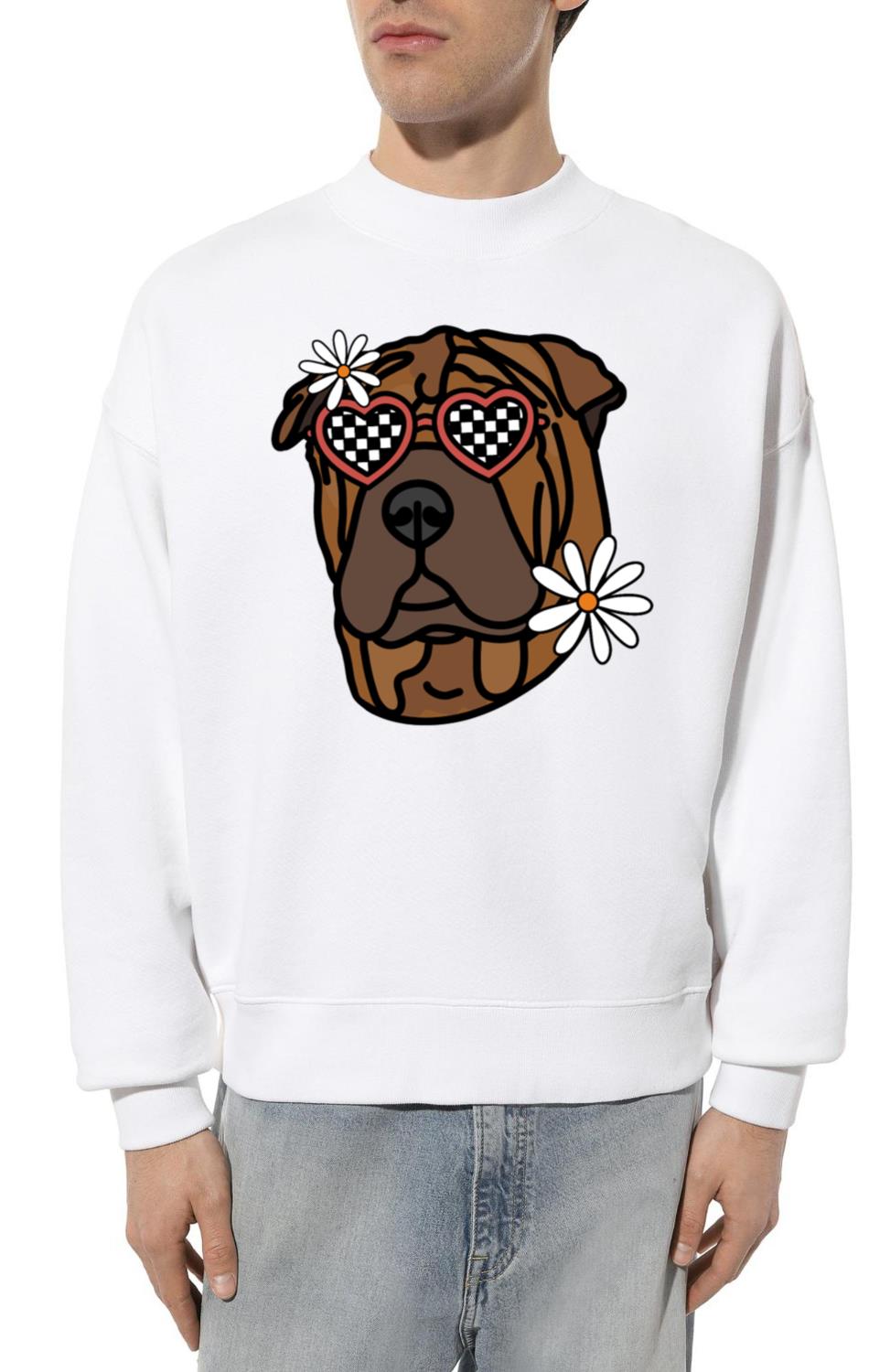 Shar Pei Retro Dog - Unisex Sweatshirt