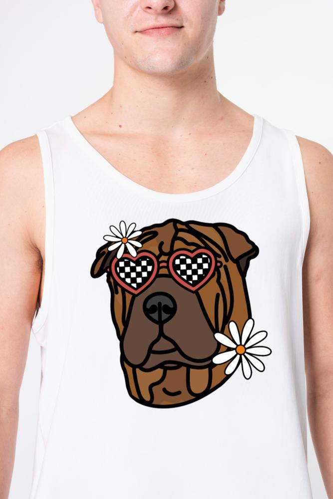 Shar Pei Retro Dog - Unisex Tank Top