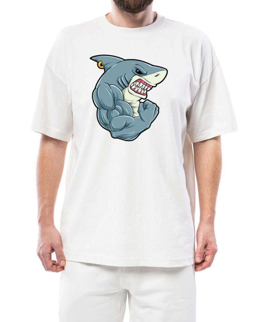 Shark At The Gym _ Fitness Training Muscles - Unisex Standard T-Shirt