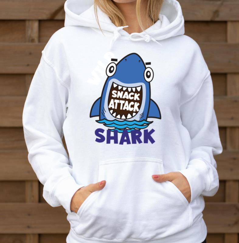 Shark Snack Attack Funny Animals - Unisex Hoodie