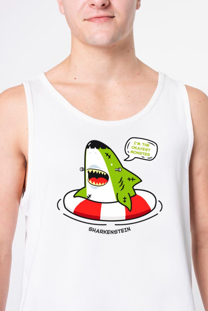 Shark Zombie Funny Okayest Monster Sea Cute Animal - Unisex Tank Top