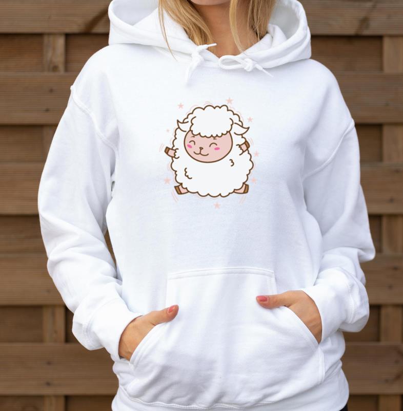 Sheep in japanese Kawaii Style Animal - Unisex Hoodie