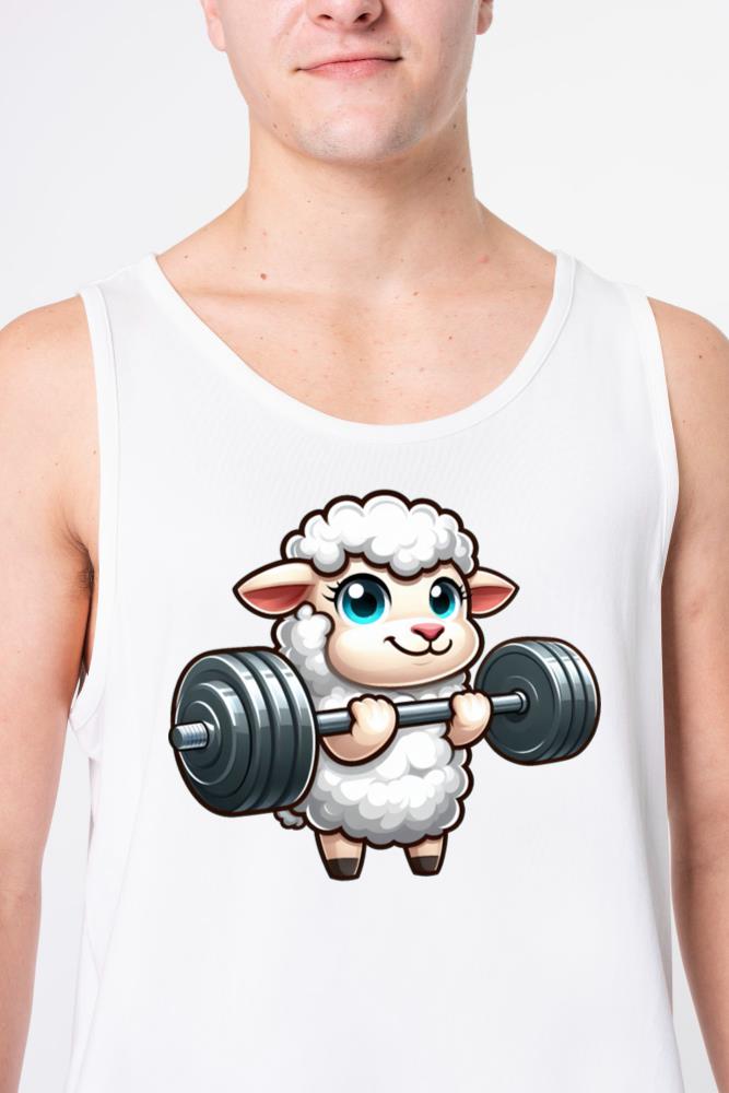 Sheep Lamb Weightlifter Workout - Unisex Tank Top