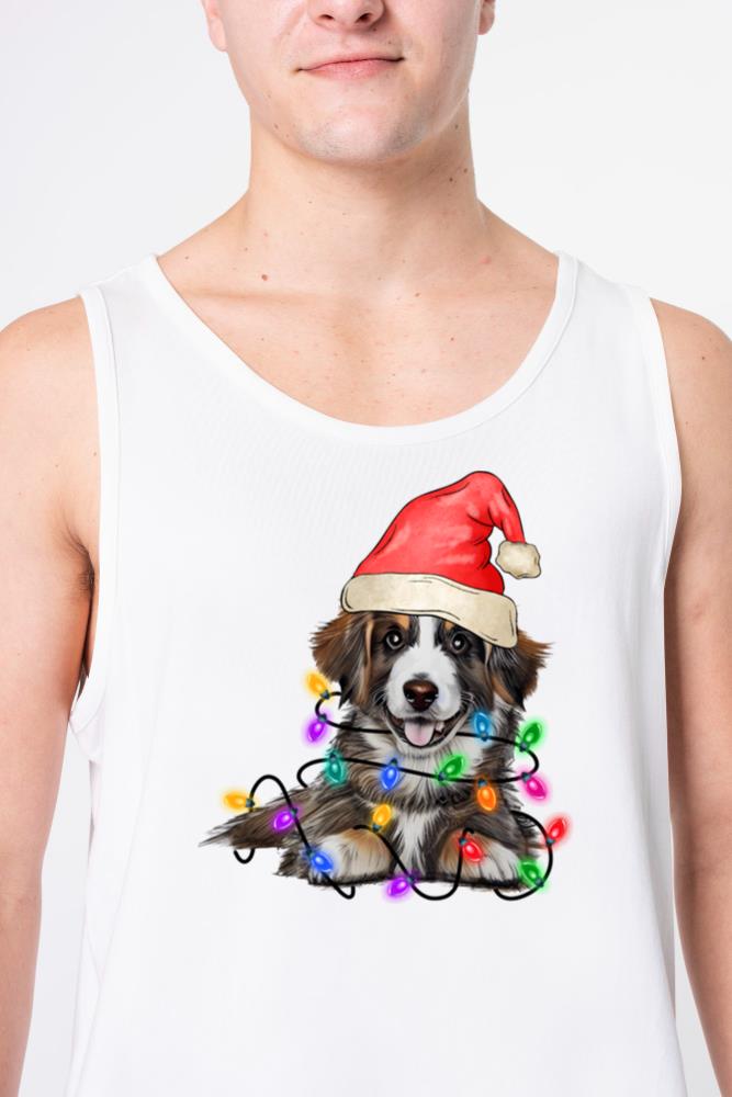 Shepherd Dog Christmas Tree Lights - Unisex Tank Top