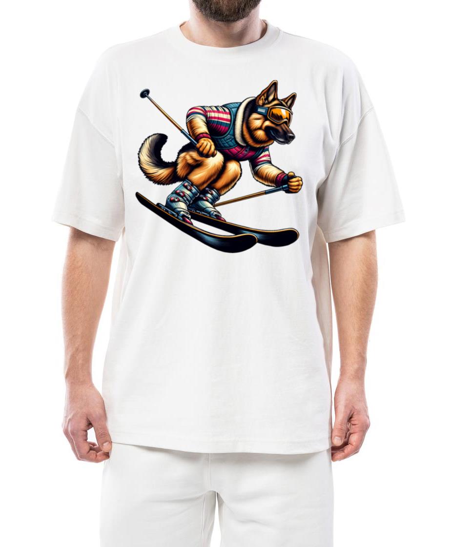 Shepherd Dog Ski Winter Adventure - Unisex Standard T-Shirt
