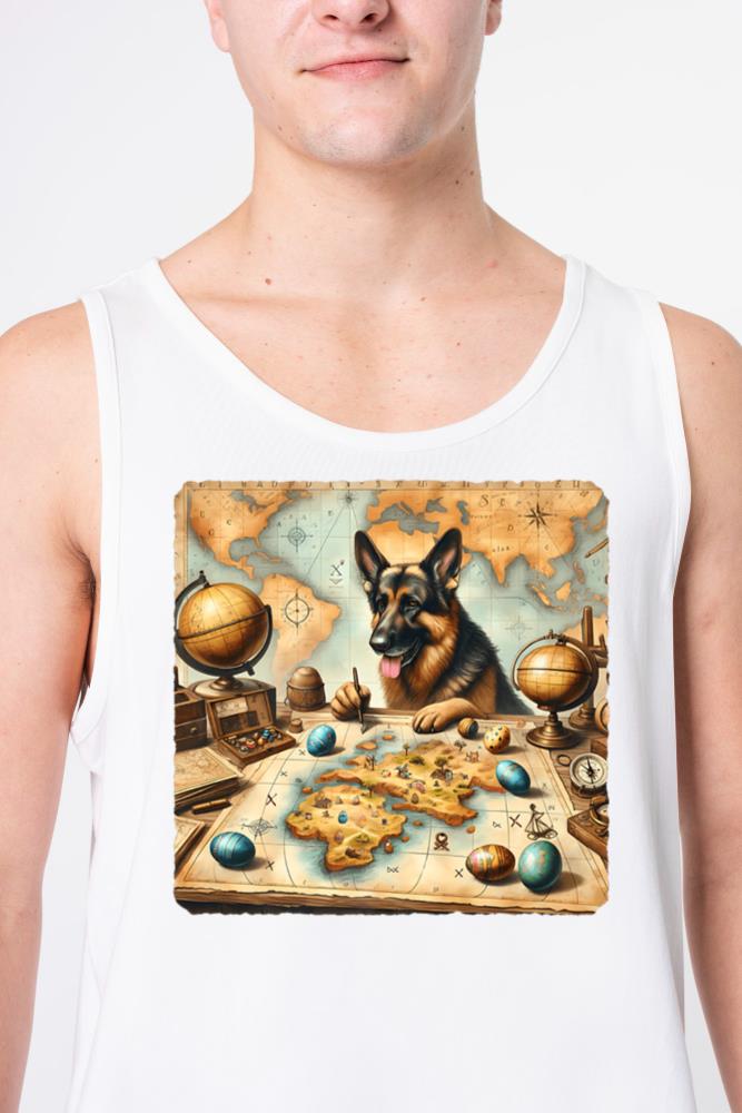 Shepherd Map Enchanted Island Dog - Unisex Tank Top