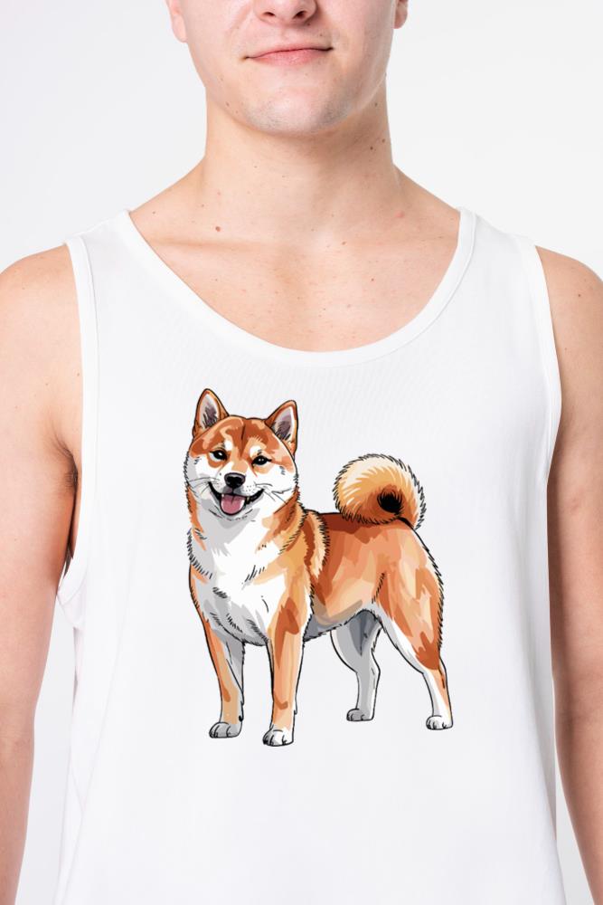 Shiba Inu Dog - Cute and Happy - Unisex Tank Top