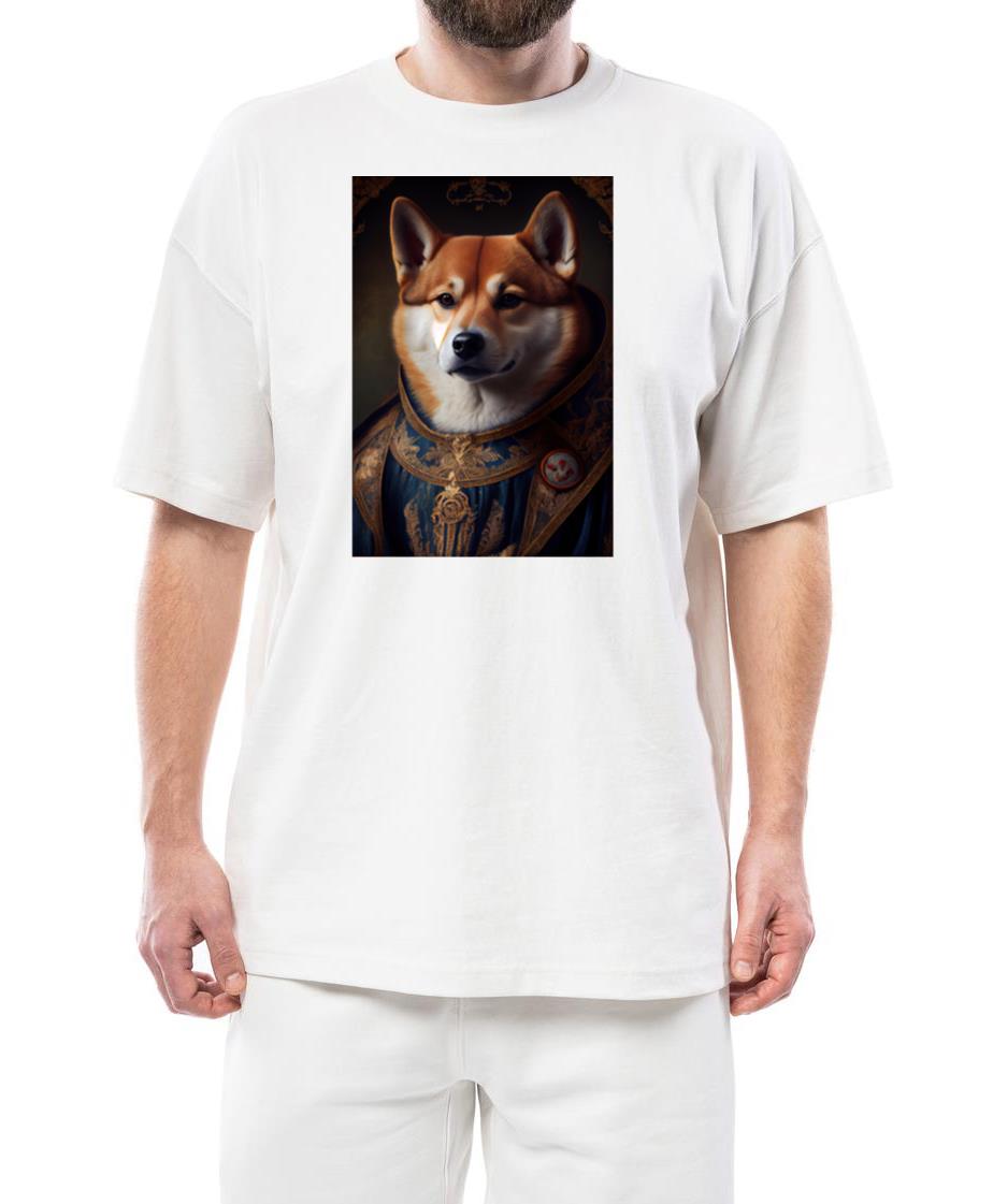 Shiba Inu Portrait Royal Renaissance Animal Painti - Unisex Standard T-Shirt