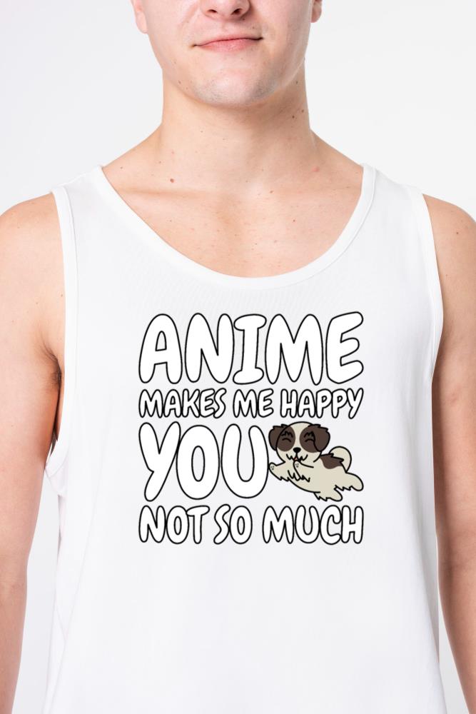 Shih Tzu Anime Makes Me Happy - Unisex Tank Top