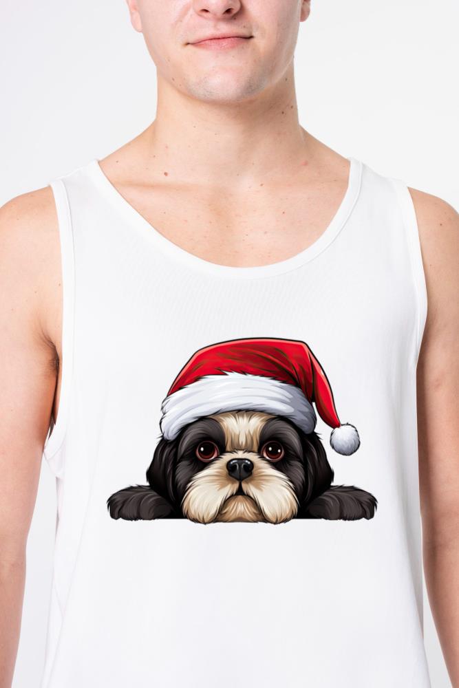Shih Tzu Christmas Dog - Unisex Tank Top
