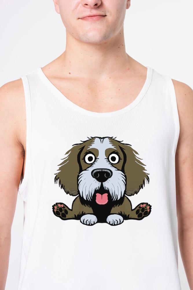 shocking funny dog - Unisex Tank Top