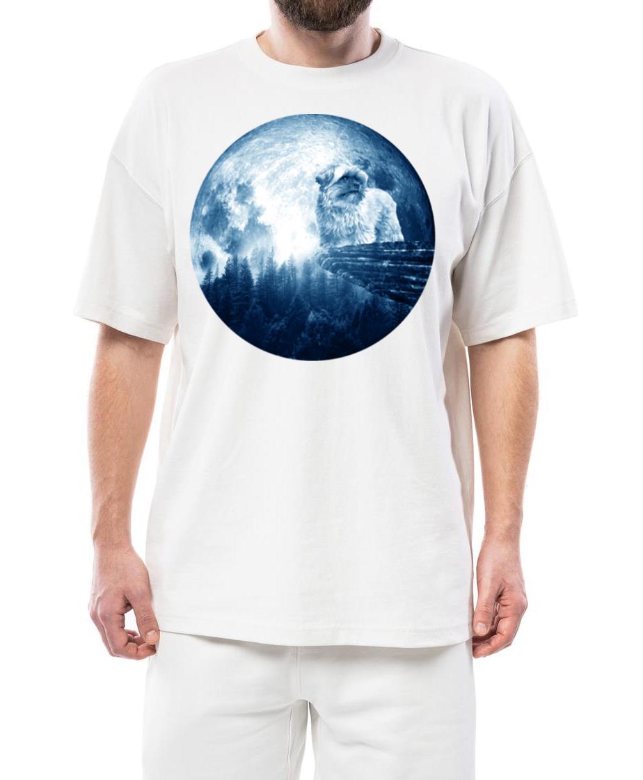 Shorkie Dog Moon Dog Mom Dad Women Men Dog Lovers - Unisex Standard T-Shirt