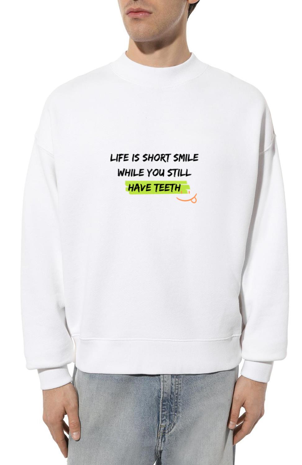 SHORT LIFE cute funny cool t-shirt - Unisex Sweatshirt