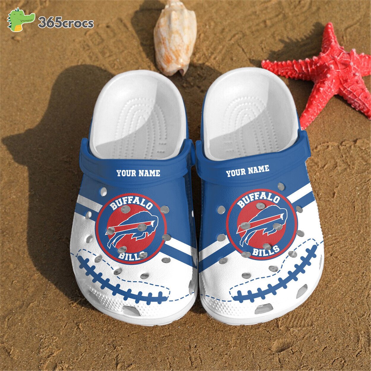 Show Team Spirit Personalized Buffalo Bills Inspired Unique Clog Footwear
