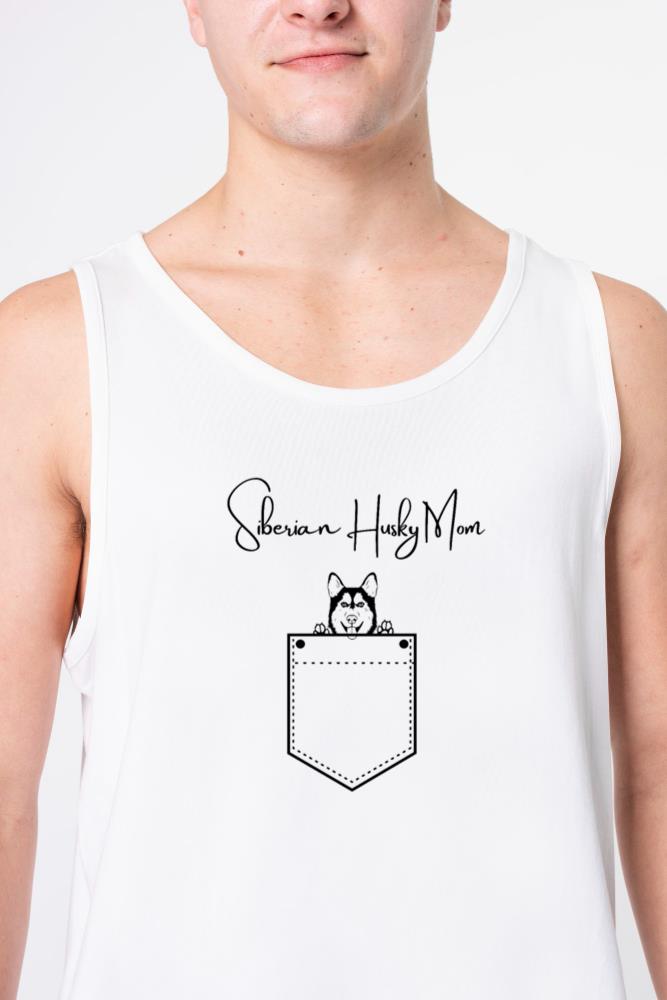 Siberian Husky Mom in the pocket - Unisex Tank Top