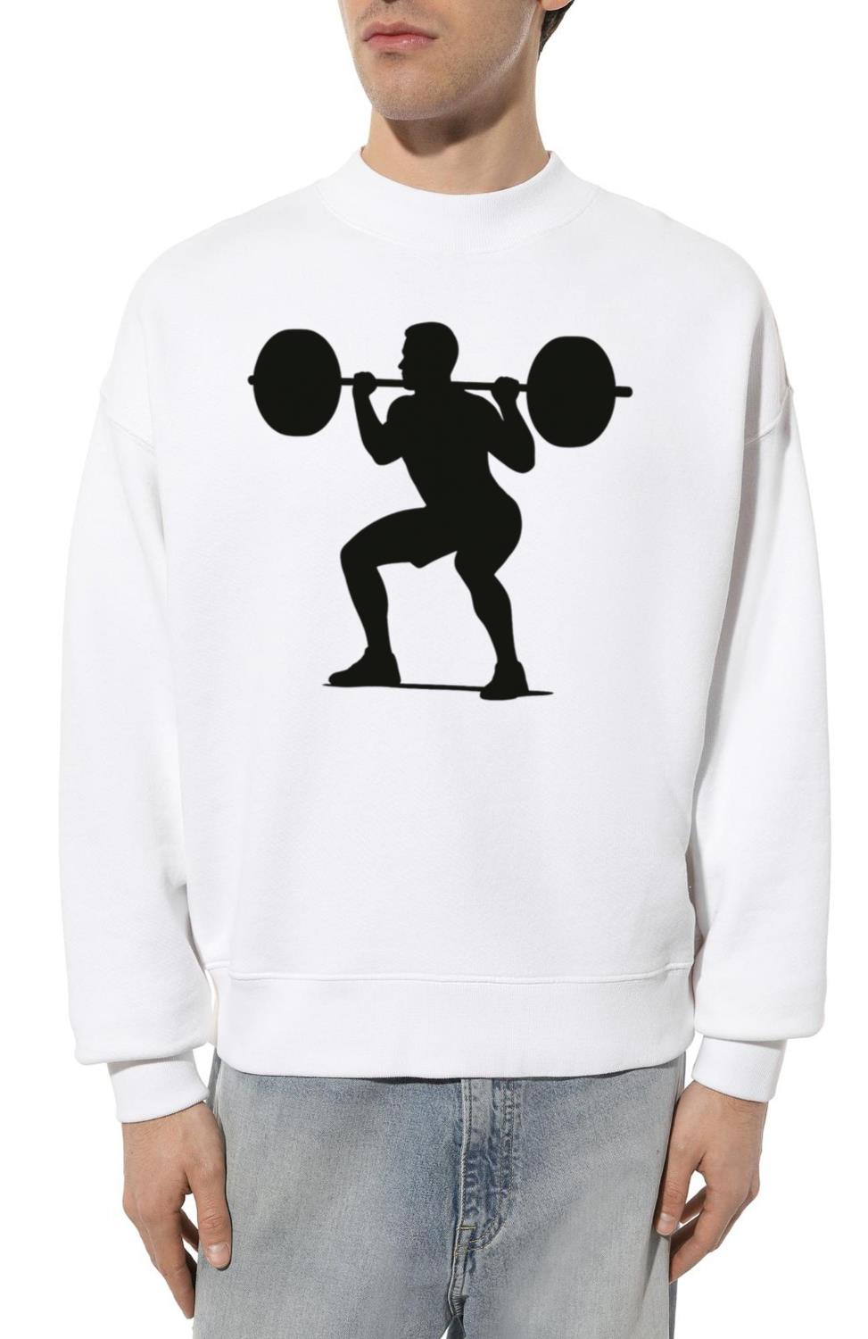 Silhouette of a Weightlifter in Motion - Unisex Sweatshirt