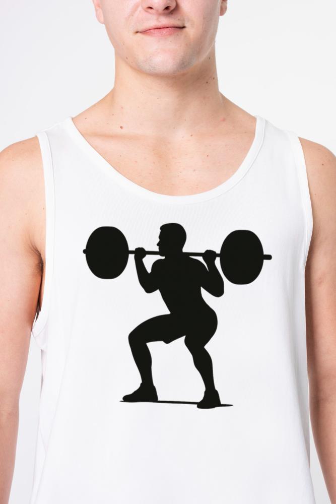 Silhouette of a Weightlifter in Motion - Unisex Tank Top