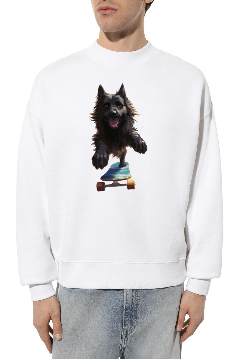 Skateboard Fun black Dogs T-shirt - Unisex Sweatshirt