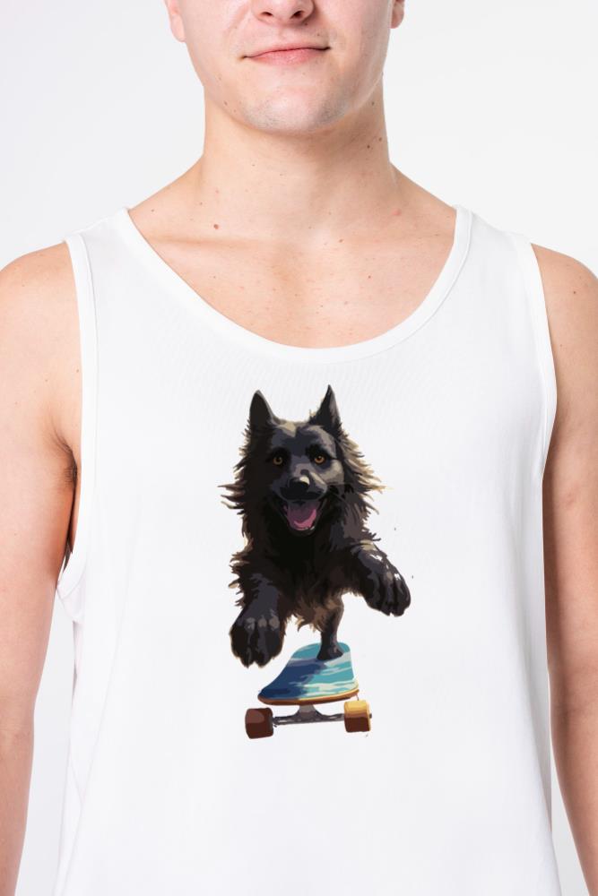 Skateboard Fun black Dogs T-shirt - Unisex Tank Top