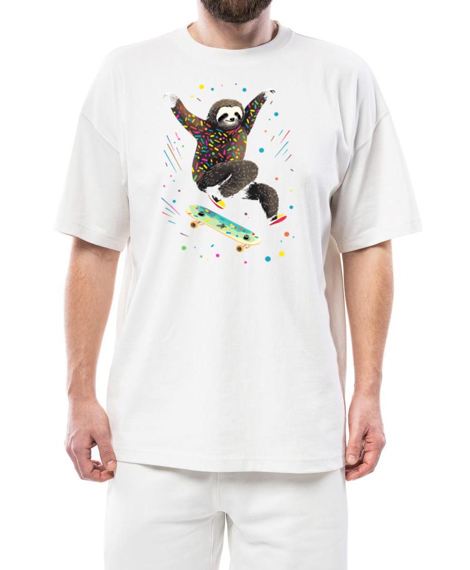Skateboarding Sloth for Skaters - Unisex Standard T-Shirt