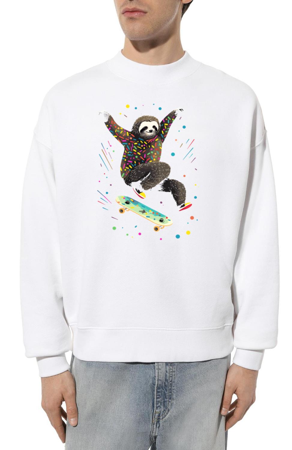 Skateboarding Sloth for Skaters - Unisex Sweatshirt