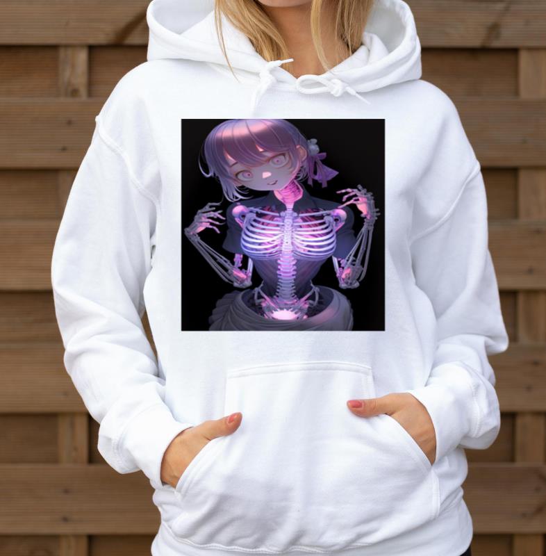 skeletal anime beautiful woman - Unisex Hoodie