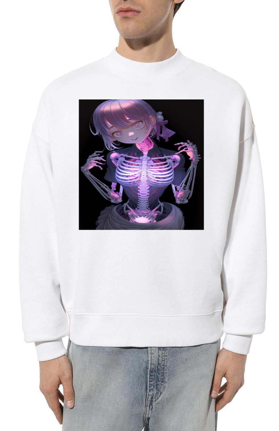 skeletal anime beautiful woman - Unisex Sweatshirt