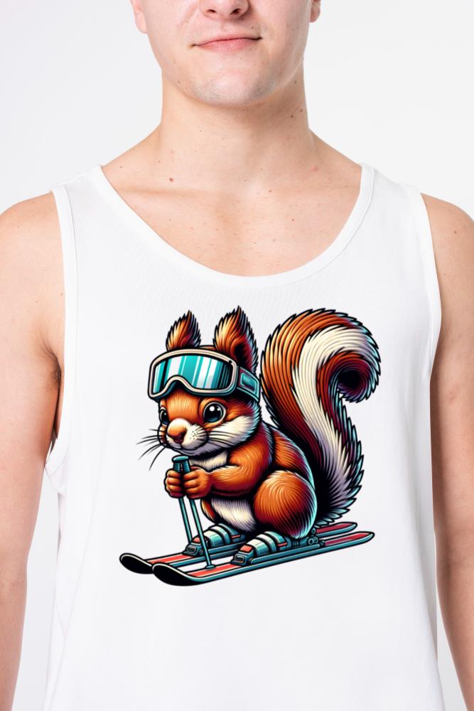 Skis Sports Squirrels Nuts Animal Lovers - Unisex Tank Top