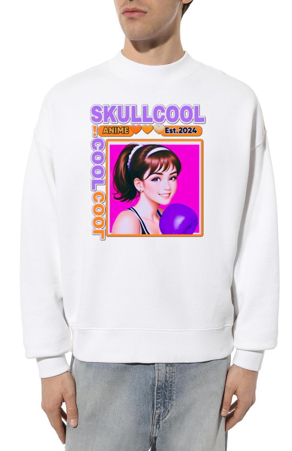 skullcool cool abstract style anime girl art_2 - Unisex Sweatshirt