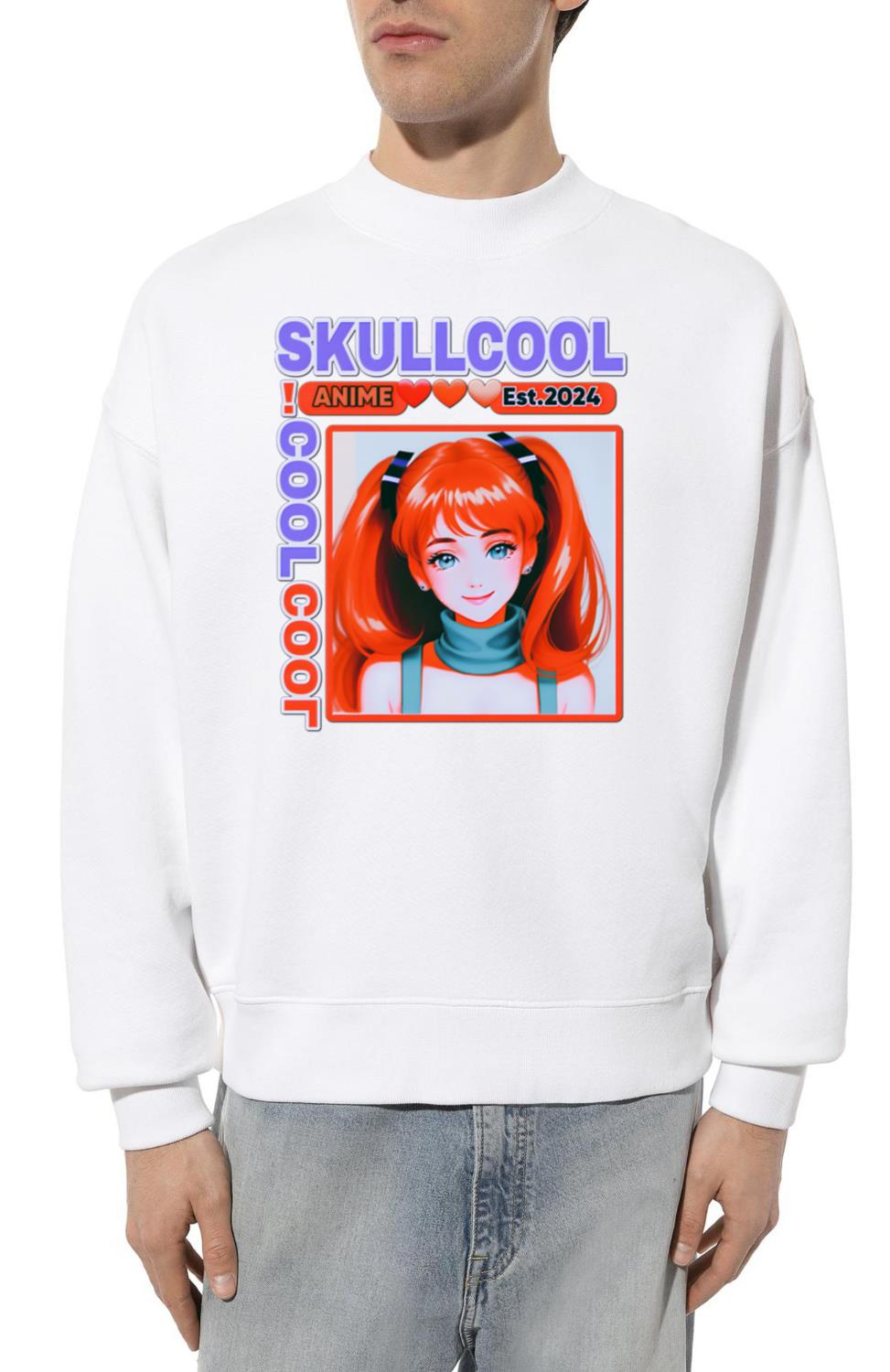 skullcool cool abstract style anime girl art_4 - Unisex Sweatshirt