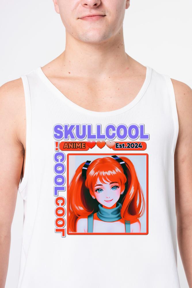 skullcool cool abstract style anime girl art_4 - Unisex Tank Top