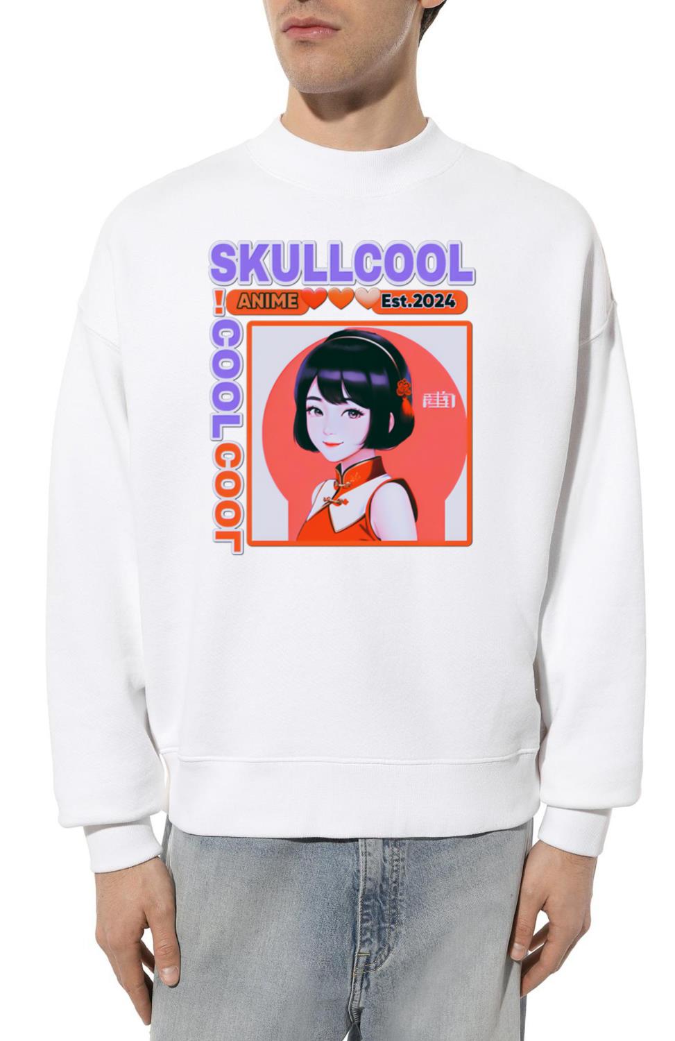 skullcool cool abstract style anime girl art_5 - Unisex Sweatshirt