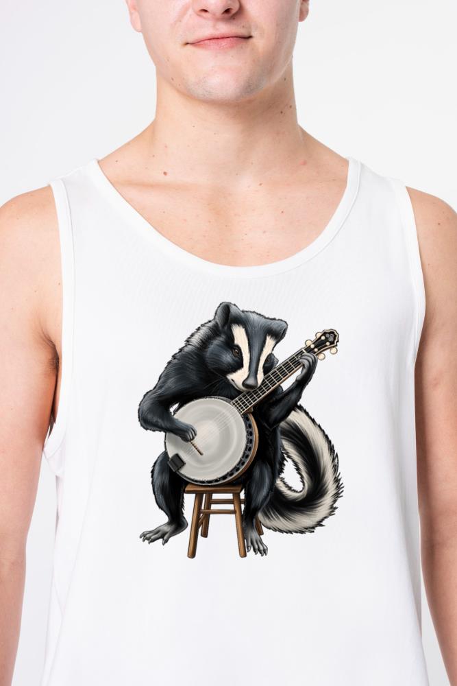 Skunk Animal Bluegrass Banjo Player - Unisex Tank Top