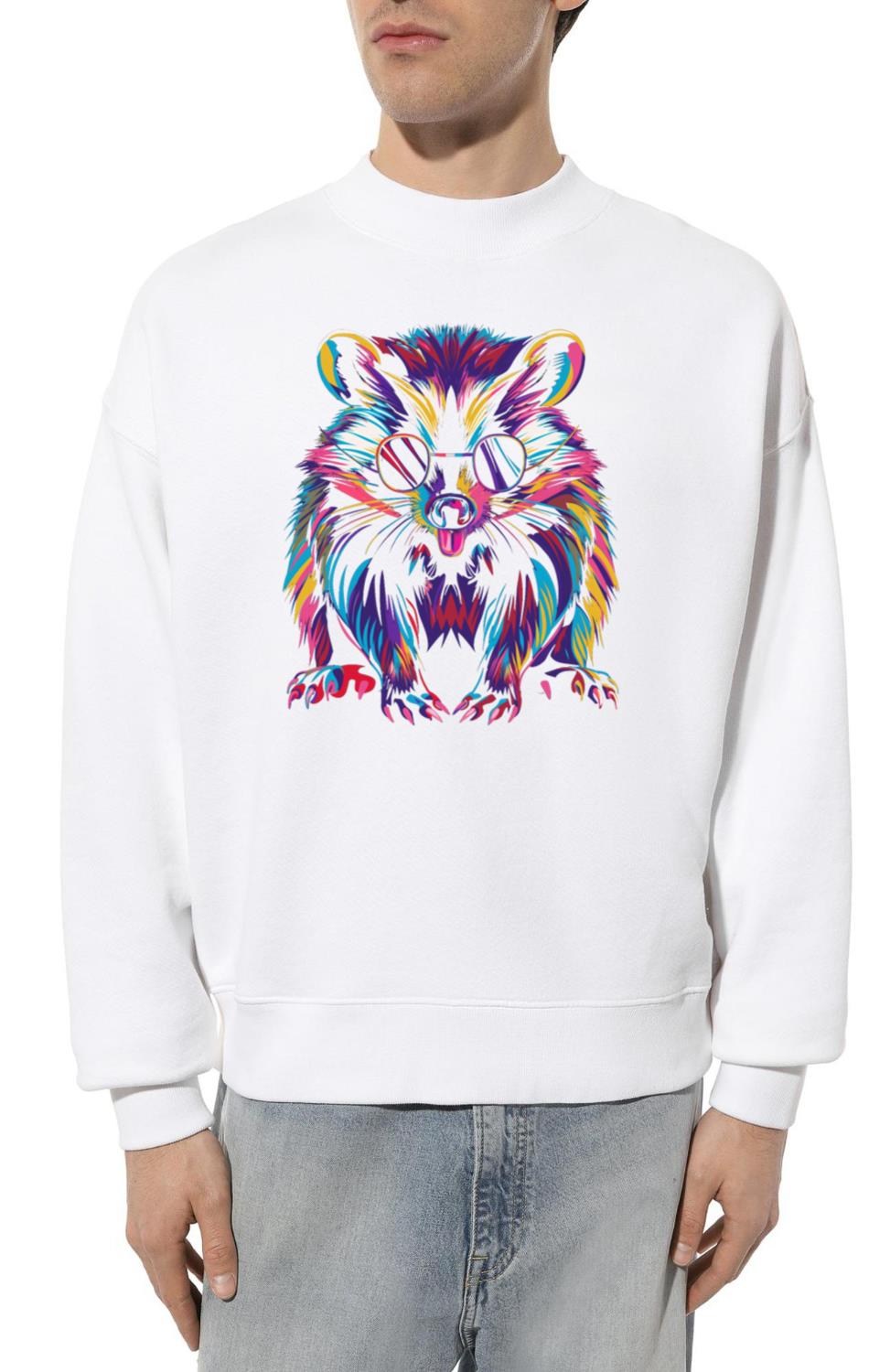 Skunk Animal Sunglasses Popart - Unisex Sweatshirt