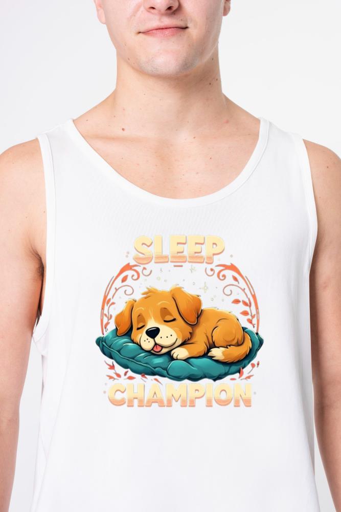 Sleep Champion Funny Dog Men Women - Unisex Tank Top