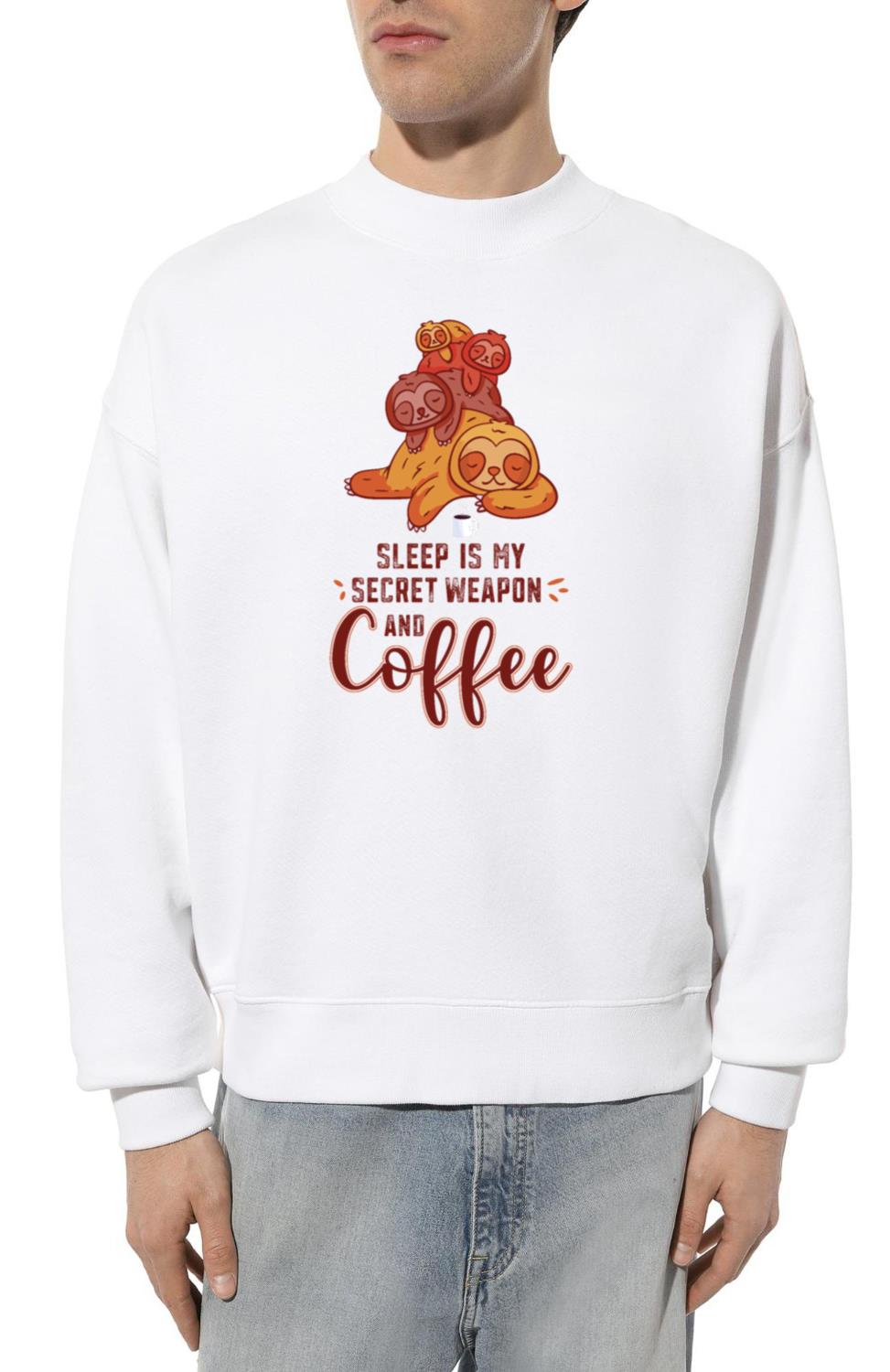 Sleep Is My Secret Weapon Sloth Coffee - Unisex Sweatshirt