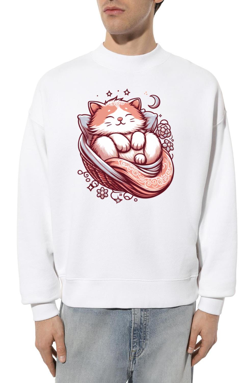 Sleeping Brown Cat - Unisex Sweatshirt