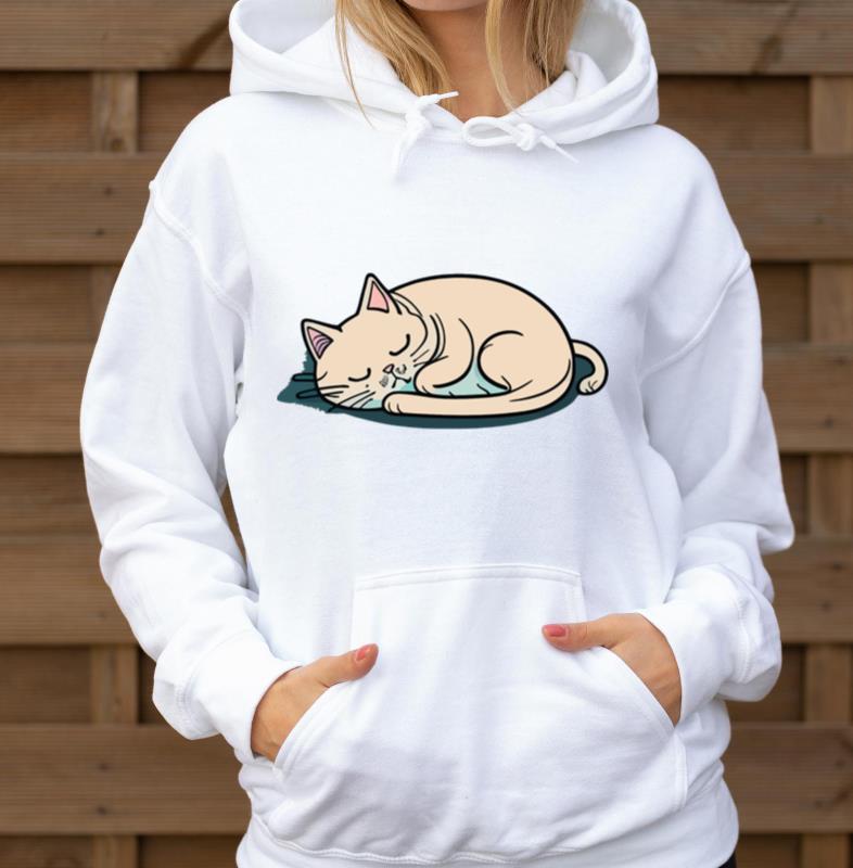 Sleeping Cat Funny Animal - Unisex Hoodie
