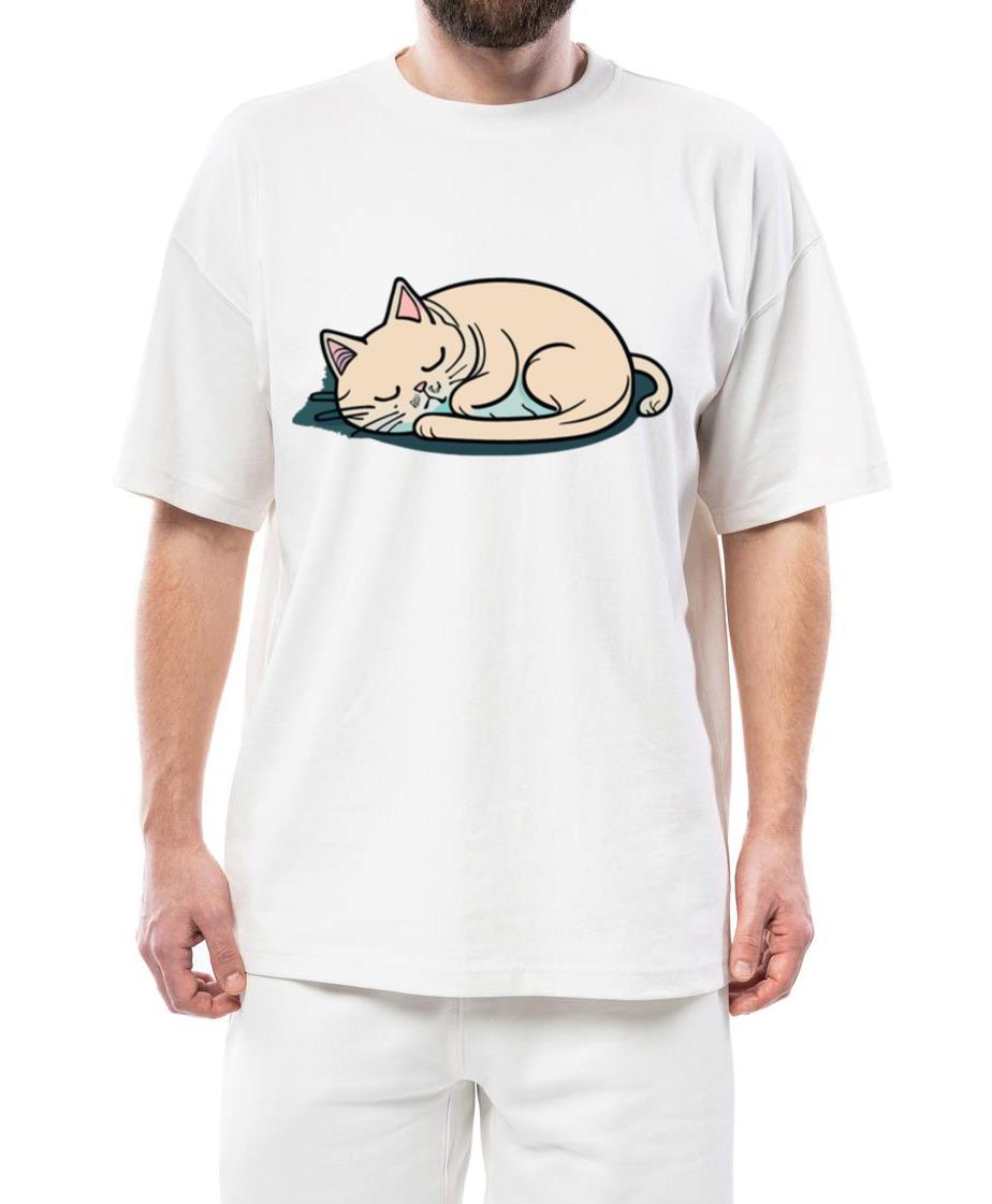 Sleeping Cat Funny Animal - Unisex Standard T-Shirt