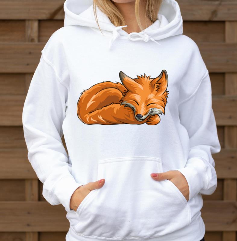 Sleeping Fox Animal Woodland Creature - Unisex Hoodie
