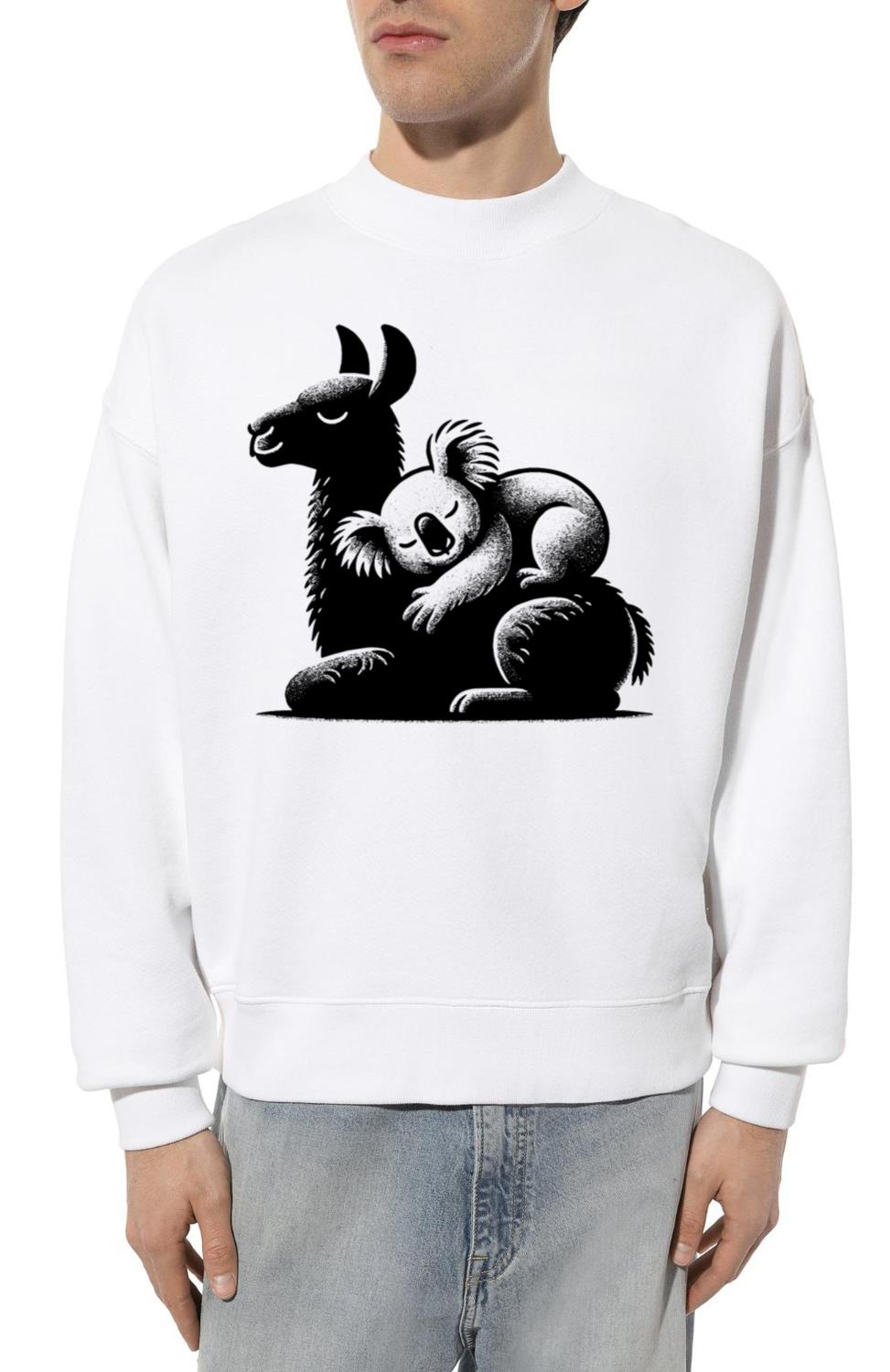 Sleeping Koala On A Sleeping Llama - Unisex Sweatshirt
