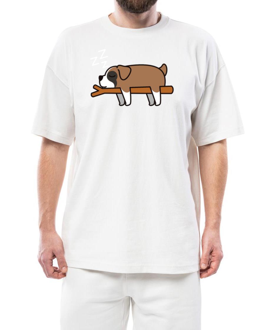 Sleeping Lazy Boxer Dog - Unisex Standard T-Shirt