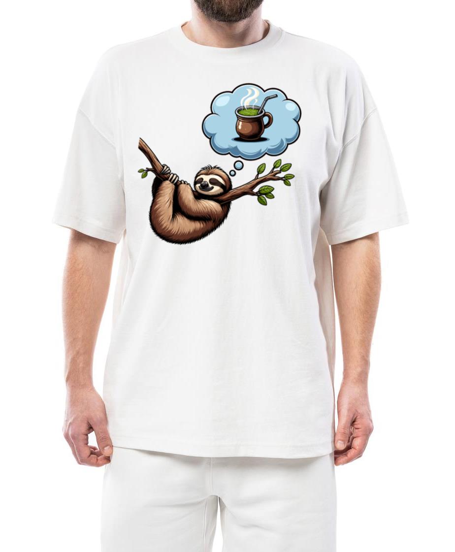 Sleeping Sloth Dreaming of Yerba Mate - Unisex Standard T-Shirt